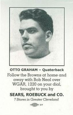 1946 Sears Cleveland Browns #NNO Otto Graham Front