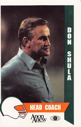 1986 Miami Dolphins Police #4 Don Shula Front