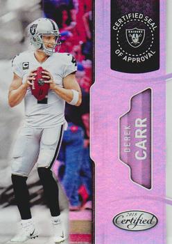 2018 Panini Certified - Certified Seal of Approval #11 Derek Carr Front