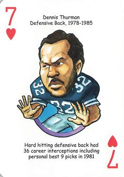 2012 Hero Decks Dallas Cowboys Football Heroes Playing Cards #7♥ Dennis Thurman Front