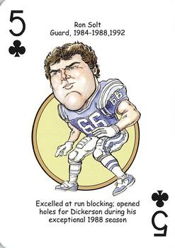 2007 Hero Decks Indianapolis Colts Football Heroes Playing Cards #5♣ Ron Solt Front