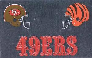 1989 Panini Stickers (UK) - Super Bowls #P Super Bowl XXIII Front