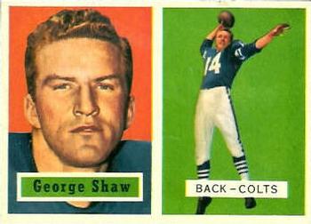 1957 Topps #115 George Shaw Front