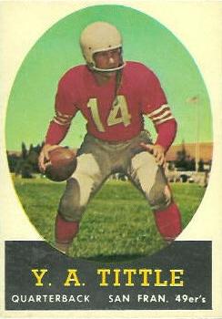 1958 Topps #86 Y.A. Tittle Front