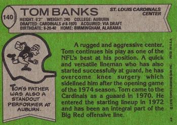 1978 Topps #140 Tom Banks Back