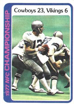 1978 Topps #166 1977 NFC Championship Front