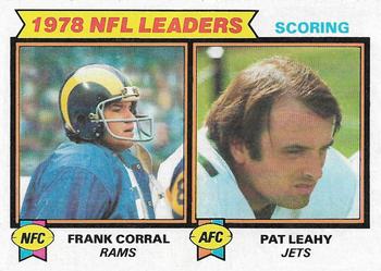 1979 Topps #4 1978 NFL Leaders: Scoring (Frank Corral / Pat Leahy) Front