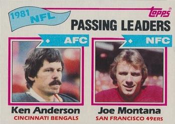 1982 Topps #257 Ken Anderson / Joe Montana Front
