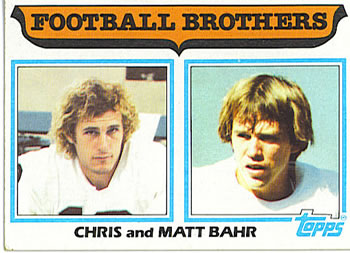 1982 Topps #263 Chris Bahr / Matt Bahr Front