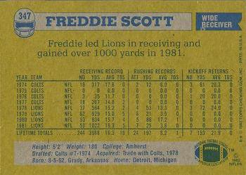 1982 Topps #347 Freddie Scott Back