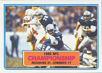 1983 Topps #10 1982 NFC Championship Front