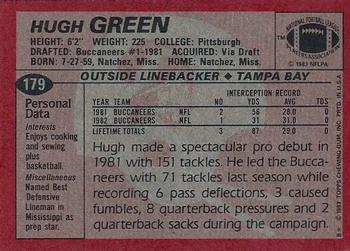 1983 Topps #179 Hugh Green Back