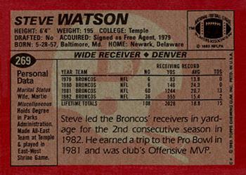 1983 Topps #269 Steve Watson Back