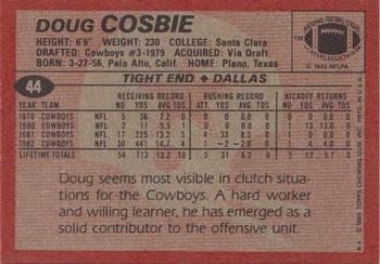 1983 Topps #44 Doug Cosbie Back