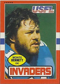 1985 Topps USFL #88 Monte Bennett Front