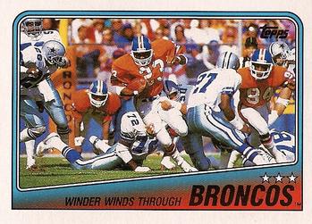 1988 Topps #22 Broncos Team Leaders - Sammy Winder Front