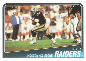 1988 Topps #325 Raiders Team Leaders - Bo Jackson Front
