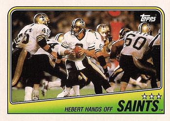 1988 Topps #54 Saints Team Leaders - Bobby Hebert Front