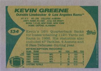 1989 Topps #134 Kevin Greene Back