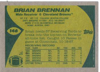 1989 Topps #146 Brian Brennan Back