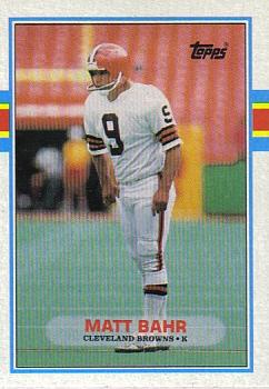 1989 Topps #150 Matt Bahr Front