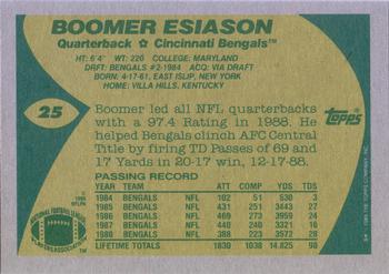 1989 Topps #25 Boomer Esiason Back