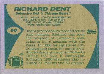 1989 Topps #60 Richard Dent Back