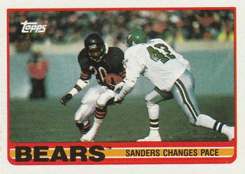 1989 Topps #57 Bears Team Leaders (Sanders Changes Pace) Front