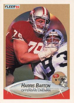 1990 Fleer #1 Harris Barton Front