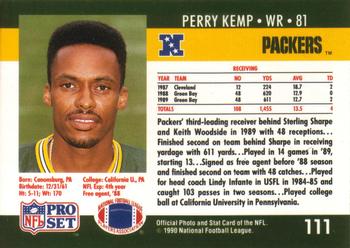 1990 Pro Set #111 Perry Kemp Back