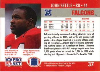 1990 Pro Set #37 John Settle Back