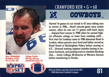 1990 Pro Set #81 Crawford Ker Back
