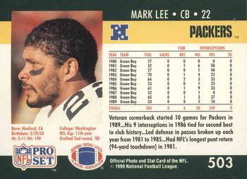 1990 Pro Set #503 Mark Lee Back