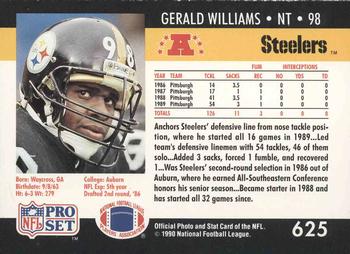 1990 Pro Set #625 Gerald Williams Back
