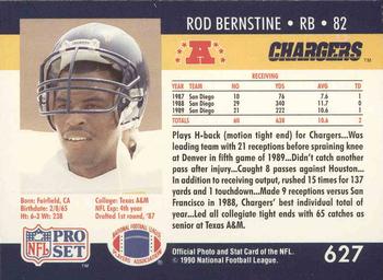 1990 Pro Set #627 Rod Bernstine Back