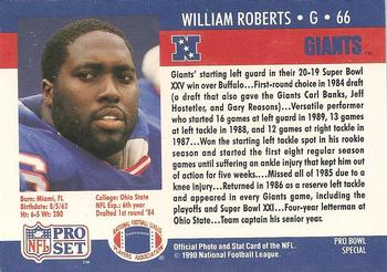 1990 Pro Set #NNO William Roberts Back