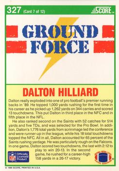 1990 Score #327 Dalton Hilliard Back