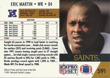 1991 Pro Set #591 Eric Martin Back