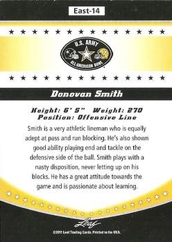 2011 Leaf Army All-American Bowl - Bowl Week Edition #East-14 Donovan Smith Back