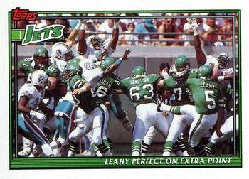 1991 Topps #647 Jets Team Leaders/Results Front