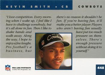 1992 Pro Line Portraits #448 Kevin Smith  Back