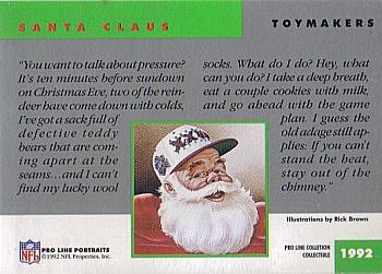 1992 Pro Line Portraits #1992 Santa Claus Back