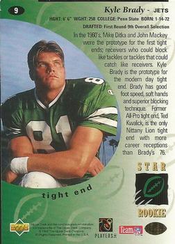 1995 Upper Deck - Electric #9 Kyle Brady Back