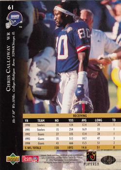 1995 Upper Deck - Electric #61 Chris Calloway Back