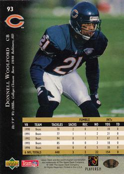1995 Upper Deck - Electric #93 Donnell Woolford Back