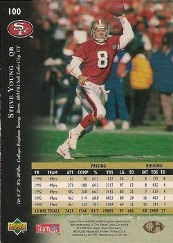 1995 Upper Deck - Electric #100 Steve Young Back