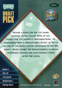 1999 Playoff Prestige EXP - Draft Picks #DP15 D'Wayne Bates Back