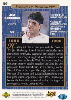 1996 Collector's Choice #59 Jim Harbaugh Back