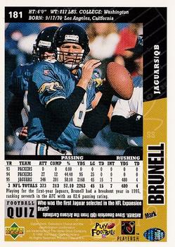 1996 Collector's Choice #181 Mark Brunell Back