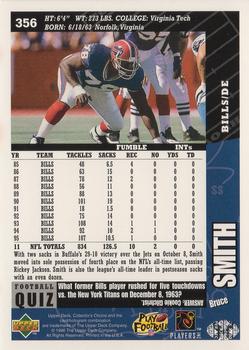 1996 Collector's Choice #356 Bruce Smith Back